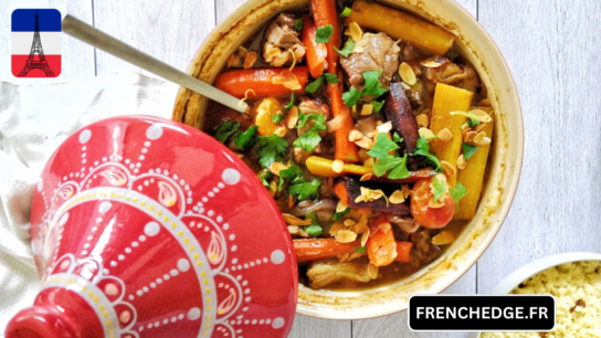 Tajine d'agneau aux abricots et légumes