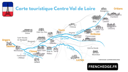 Carte touristique Centre Val de Loire