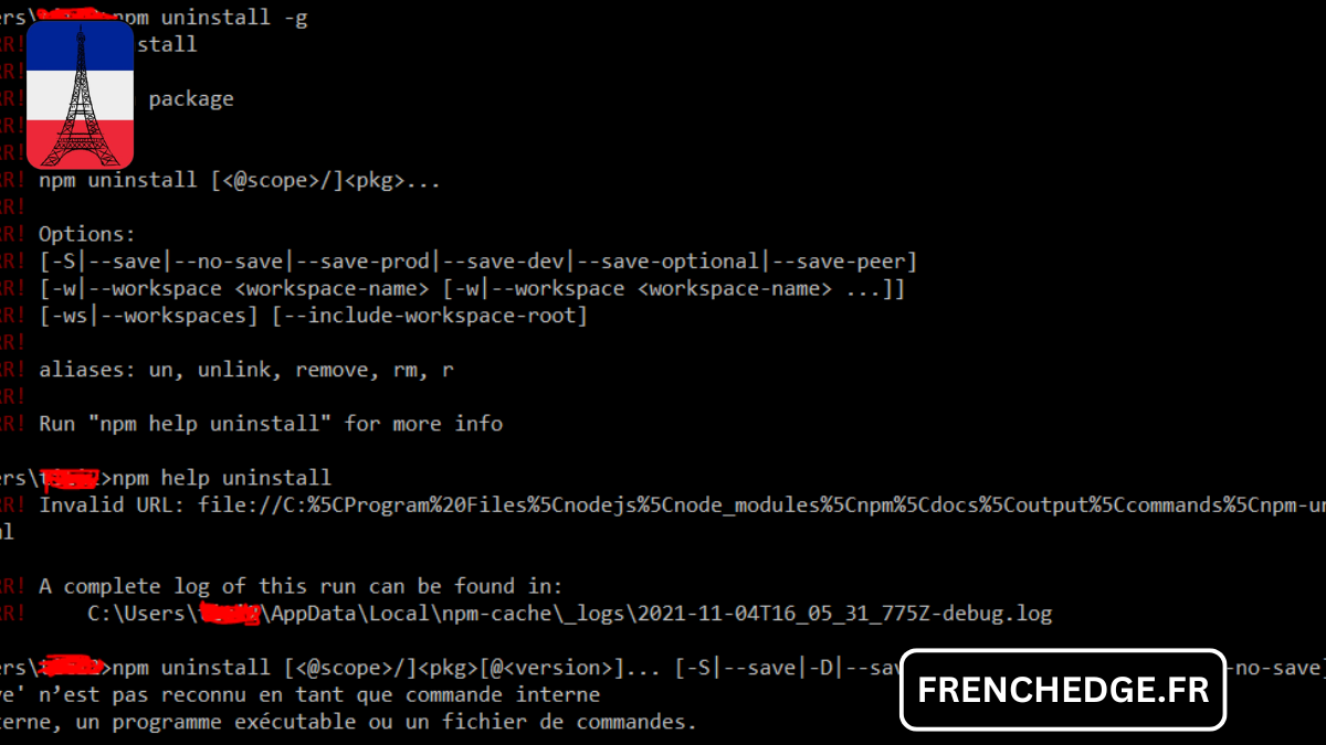 Node n'est pas reconnu en tant que commande interne