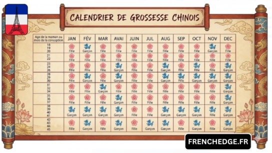 Calendrier Grossesse Chinois